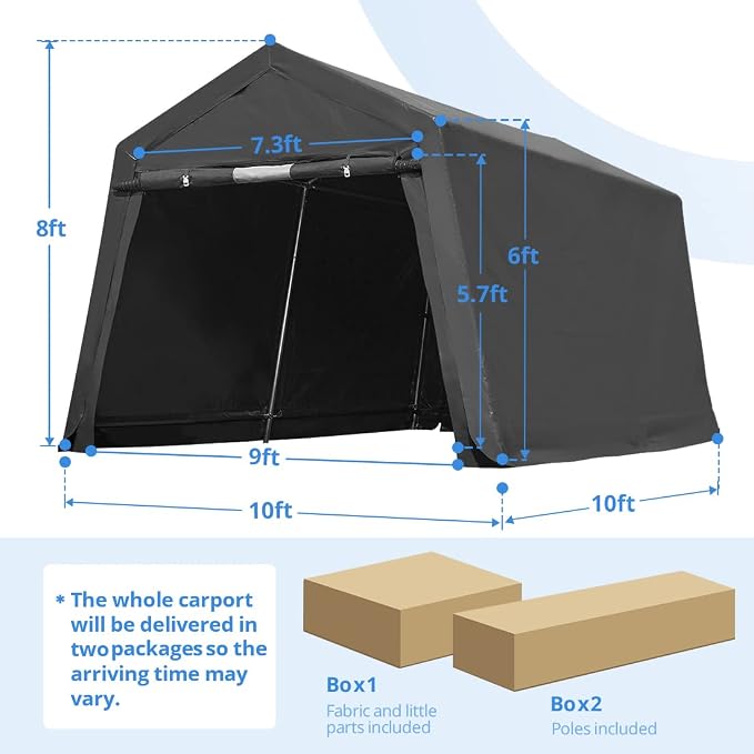 ADVANCE OUTDOOR 10X10 ft Heavy Duty Outdoor Patio Portable Canopy Storage - Image 5