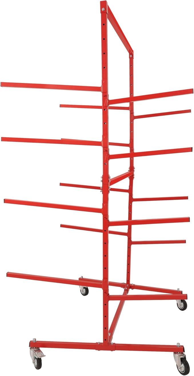 KUAFU Mobile Bumper Storage Rack w/Adjustable Shelving Auto Body Parts - Image 7