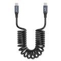 AGVEE 2 Pack 3ft Coiled Short USB-C to USB-C Charging Cable 60W PD Fast Charger by AGVEE