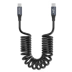 AGVEE 2 Pack 3ft Coiled Short USB-C to USB-C Charging Cable 60W PD Fast Charger by AGVEE