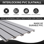 Slatwall Panel Garage Organizer Heavy Duty Wall Mounted, PVC Slat Panels Home - Image 4