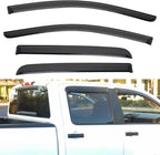 4pcs Front+Rear Smoke Tint Sun/Rain Guard Outside Mount Tape-On Vent Window by LQQDP