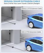 EV Charger Extension Cable, 21ft 32Amp J1772 Extension Cable Compatible - Image 2