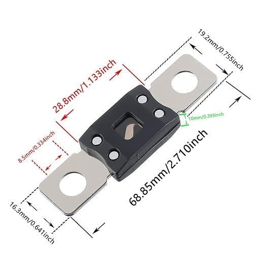 500A MEGA High Current Fuse - 500 Amp Bolt-on Fuse - Image 2