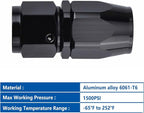 LokoCar 10AN Hose End Fitting 0° Straight Swivel - Image 3