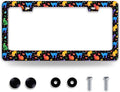 Colorful Cat License Plate Frame Cute Pet Butterfly License Plate Holder Funny by BRAGHRTED