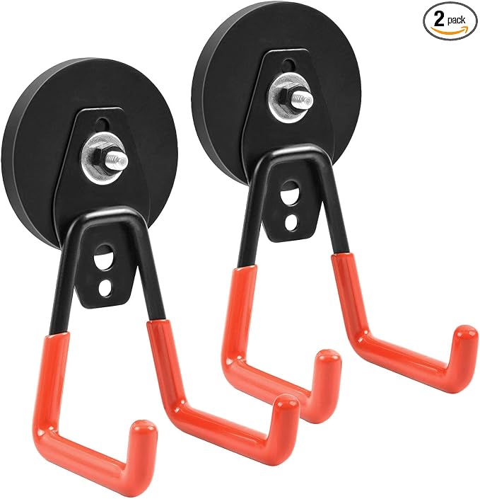 Strong Magnetic Hooks Heavy Duty, 2.59" Garage Magnet Hooks by MINCIMagnetsManufacturer