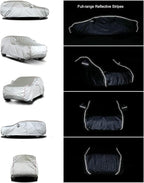 Tecoom Hard Shell Zipper Design Waterproof UV-Proof Windproof Car Cover - Image 3
