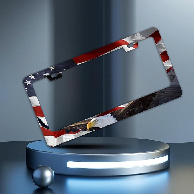 American Flag Eagle License Plate Frames - Image 2