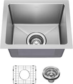 KRAUS Fairlane 15-inch Undermount Single Bowl 18-Gauge Stainless Steel Kitchen by KRAUS