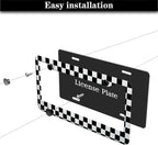 License Plate Frames Black and White License Plate Bracket Black and White - Image 7