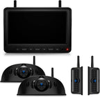Fookoo HD 4 Cameras Wireless RV Backup System, 2 Rear View + 2 Side Cameras by FOOKOO