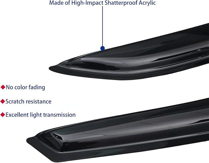Window Visors Rain Guards fits 2013-2022 Buick Encore, Out-Channel Window Wind - Image 6