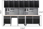 JZD Metal Storage Cabinet Organizer Set System, - Image 2