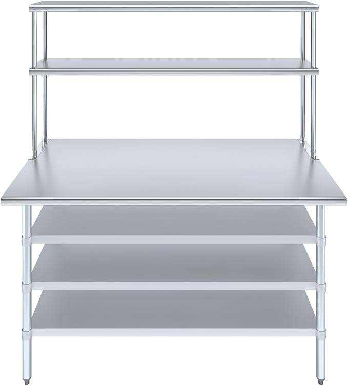 Amgood 30" x 60" Stainless Steel Work Table - Image 2