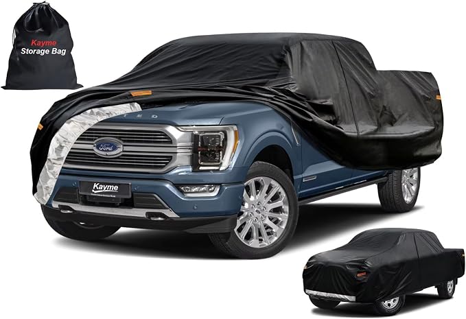 Kayme Truck Cover Custom Fit Ford F-150 Extended Cab Short Bed. Full Exterior by kayme