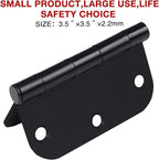 TDCHINGES 18 Pack Door Hinges 3.5 Inch Matte Black - Image 6