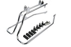 XFMT Matte Black Motorcycle Saddlebags Hard Saddle Bags W/Chrome Conversion - Image 6