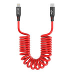 AGVEE 2 Pack 3ft Coiled Short USB-C to Lightning Charging Cable 30W PD Fast by AGVEE