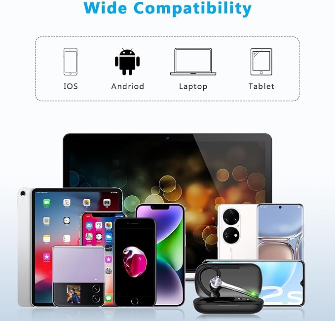 Bluetooth Headset, Wireless Bluetooth Earpiece - Image 8