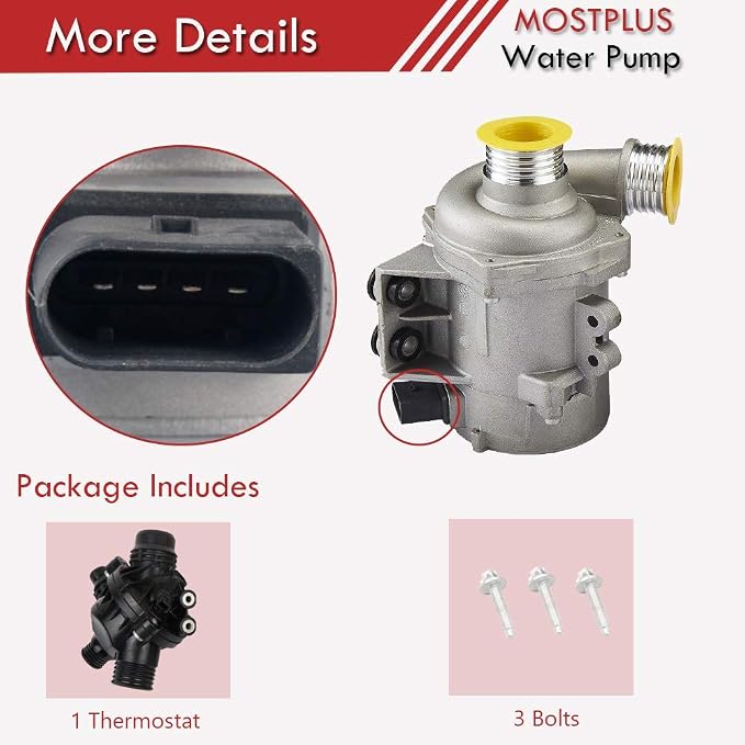 MOSTPLUS 11517563183 11517586925 Electric Engine Water Pump and Thermostat - Image 3