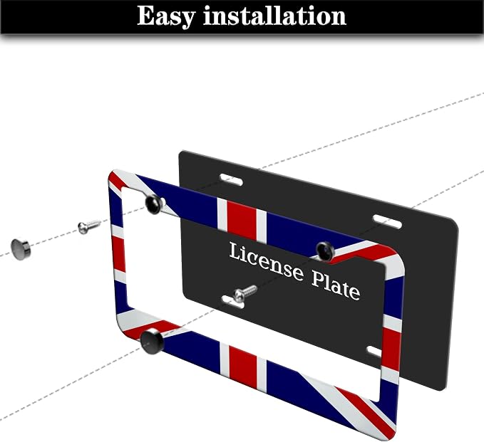 License Plate Frames Multicolor Automotive Exterior Accessories British Flag - Image 7