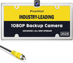 PixelMan Backup Camera, XS-2 1080P AHD Innovative One-Piece License Plate Back by Pixelman