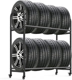 Hershii Tire Storage Rack Standing Garage Storage Shelf Organizer by Hershii