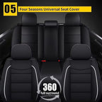 YORKNEIC Leather Car Seat Covers Fit - Image 6