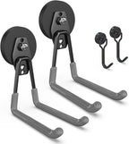 3-H Heavy Duty Magnet Garage Hooks 2 Pack, Extra Large Strong Magnetic Hooks by 3-H