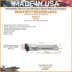 61672 | 3 Pack, Keyed Alike, Receiver Locks - Image 3