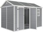 10.5x7.6x7.5 ft Outdoor Resin Storage Shed - Image 8