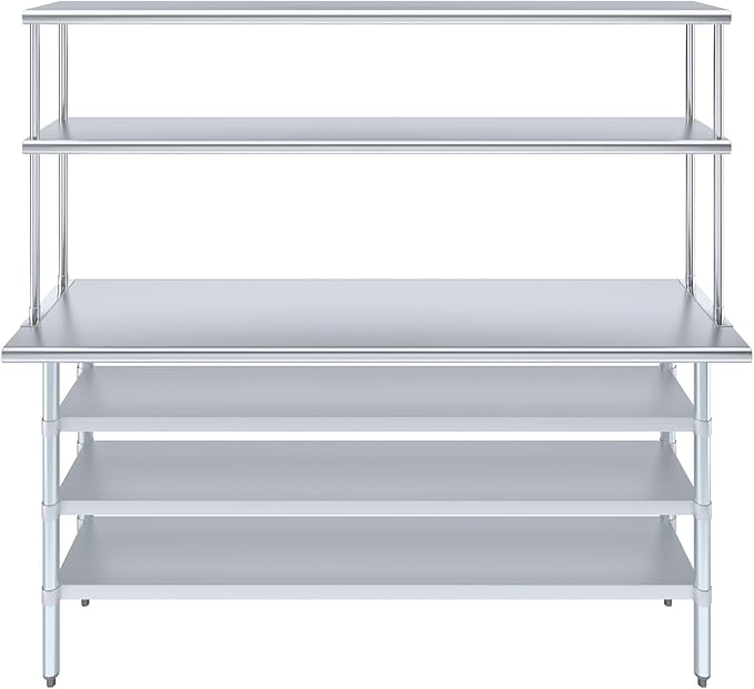Amgood 18" x 72" Stainless Steel Work Table - Image 2