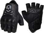 Goatskin Leather Motorcycle Motorbike Powersports Racing Gloves Reflective by Keebik