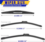 3 wipers Replacement for 2019-2023 2024 Subaru Forester, Windshield Wiper - Image 2