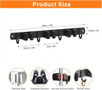 2 Pack Mop and Broom Holder Wall Mount, Non-slip Broom Hanger Wall Mount - Image 4