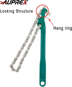 12 Inch Sturdy Carbon Steel Adjustable Heavy Duty Ratcheting Chain Oil Filter - Image 3