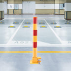 23In Q195 Iron Pipe Safety Bollard Yellow & Red Parking Barrier, Automatic - Image 8