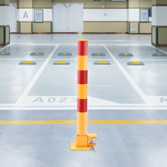 23In Q195 Iron Pipe Safety Bollard Yellow & Red Parking Barrier, Automatic - Image 8
