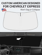 Proadsy for Chevrolet Express Cargo Van 1996-2024 2025 Windshield Sun Shade - Image 2