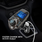 Nulaxy Bluetooth Car FM Transmitter Audio Adapter Receiver Wireless Handsfree - Image 6