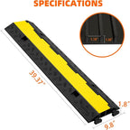 2 Channel 3 Pack Cable Protector Ramp Traffic Wire and Hose Ramp Cord Cover - Image 4