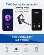 Bluetooth Headset V5.4, Wireless Bluetooth Earpiece - Image 5