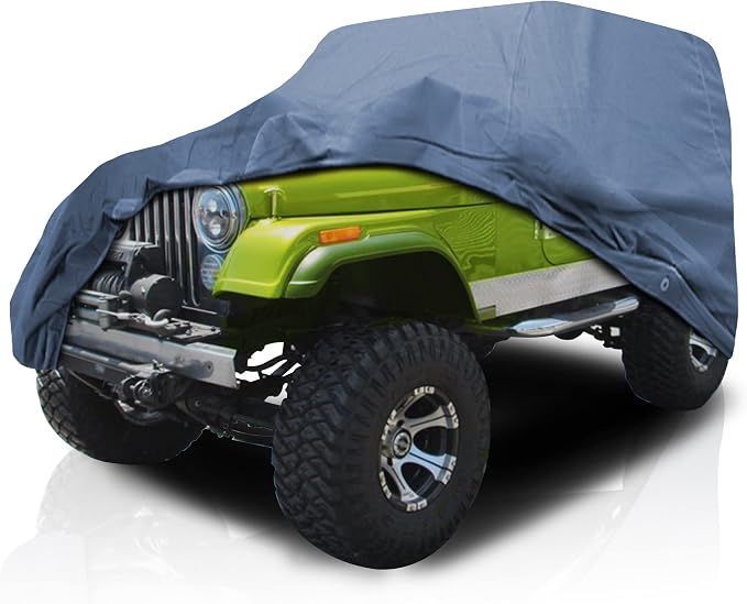 USCarCover Supreme Car Cover for Jeep CJ7 1976 1977-1986 SUV 2-Door Upgraded by DASHIELD