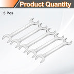 HARFINGTON 5pcs Double Open End Wrench 24mm x 27mm Metric 15 Degree Offset - Image 3