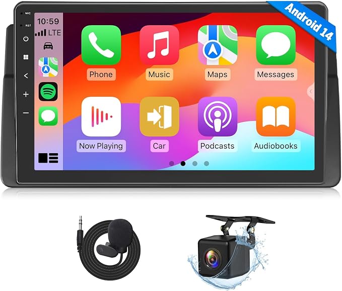 Eonon Car Stereo for BMW 3 Series 325i 330i M3 1998-2006, Android 14 Wireless by Eonon