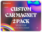 Custom Car Magnet for Business 2-Pack Vivid Printing Reflective Fade-Resistant by BillyPrint