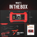 NEXPEAK NC215 15-Amp Battery Charger, 12V 24V LiFePO4 Lead Acid Portable Car - Image 8
