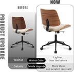 Home Office Chair No Arms with Wheels, Adjustable Height Small Desk Chair - Image 7