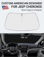 Proadsy for Jeep Cherokee 2014-2024 2025 Windshield Sun Shade 4-Layer Foldable - Image 2